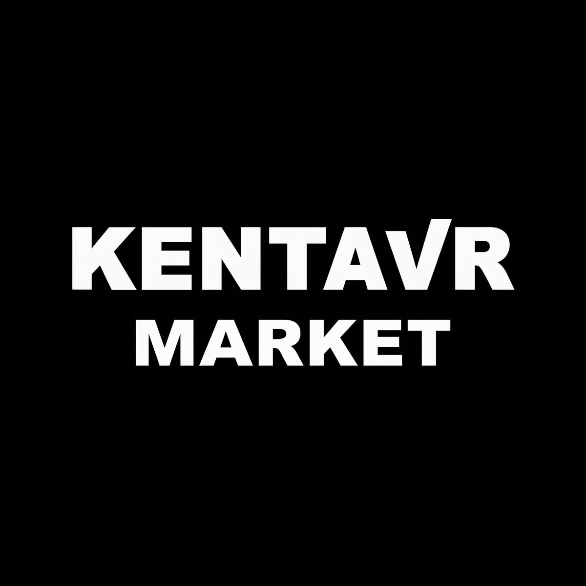 White Kentavr Market text logo on black background